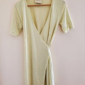 Paloma Wool Garden Dress in yellow-green, size Medium